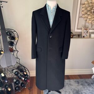 Stafford Jacket Men's Black Wool Long Winter Overcoat Size L (42)